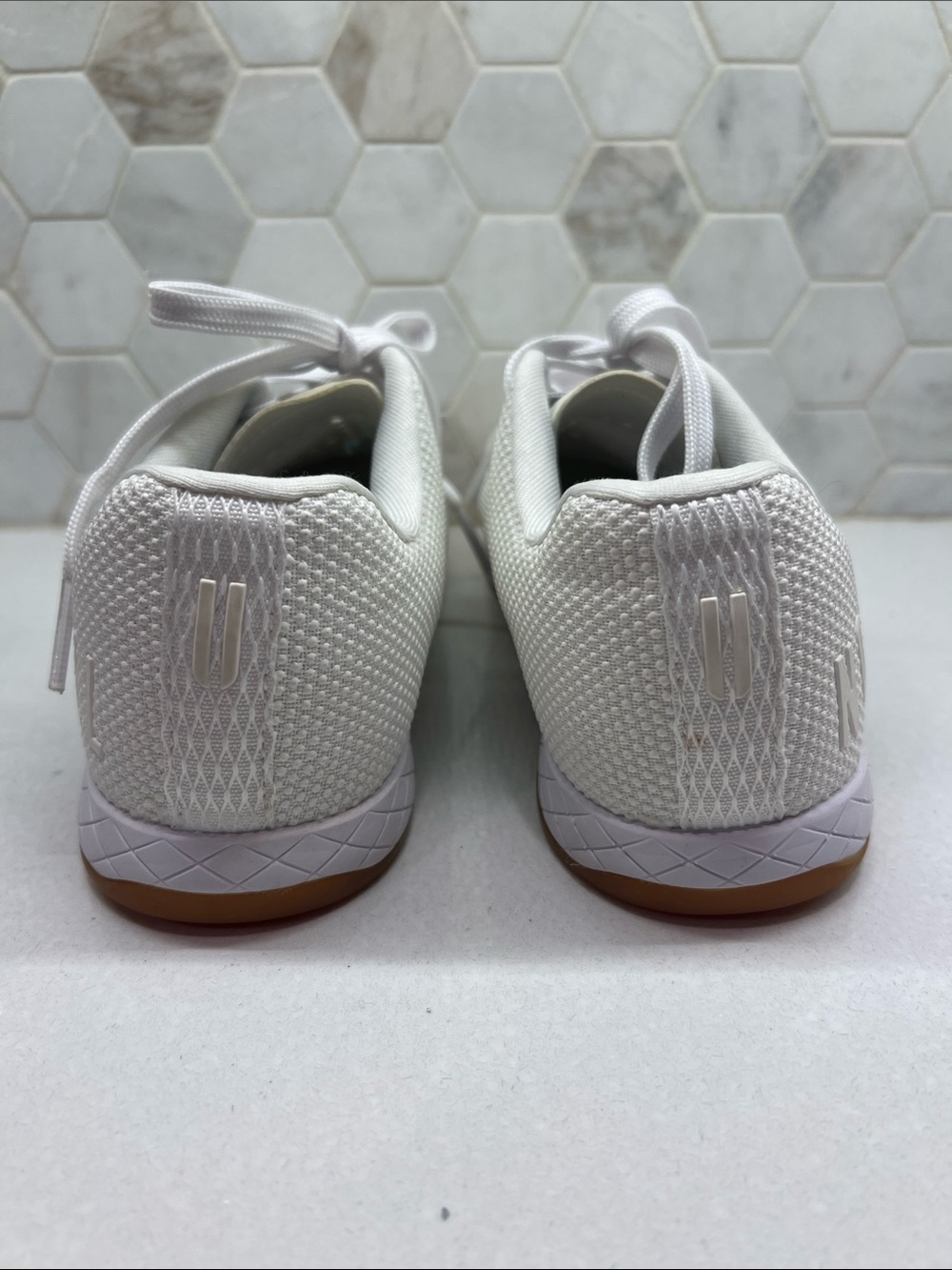 NOBULL White Knit Training weightlifting Shoes with Gum Outsole Size 8 - Picture 4 of 8